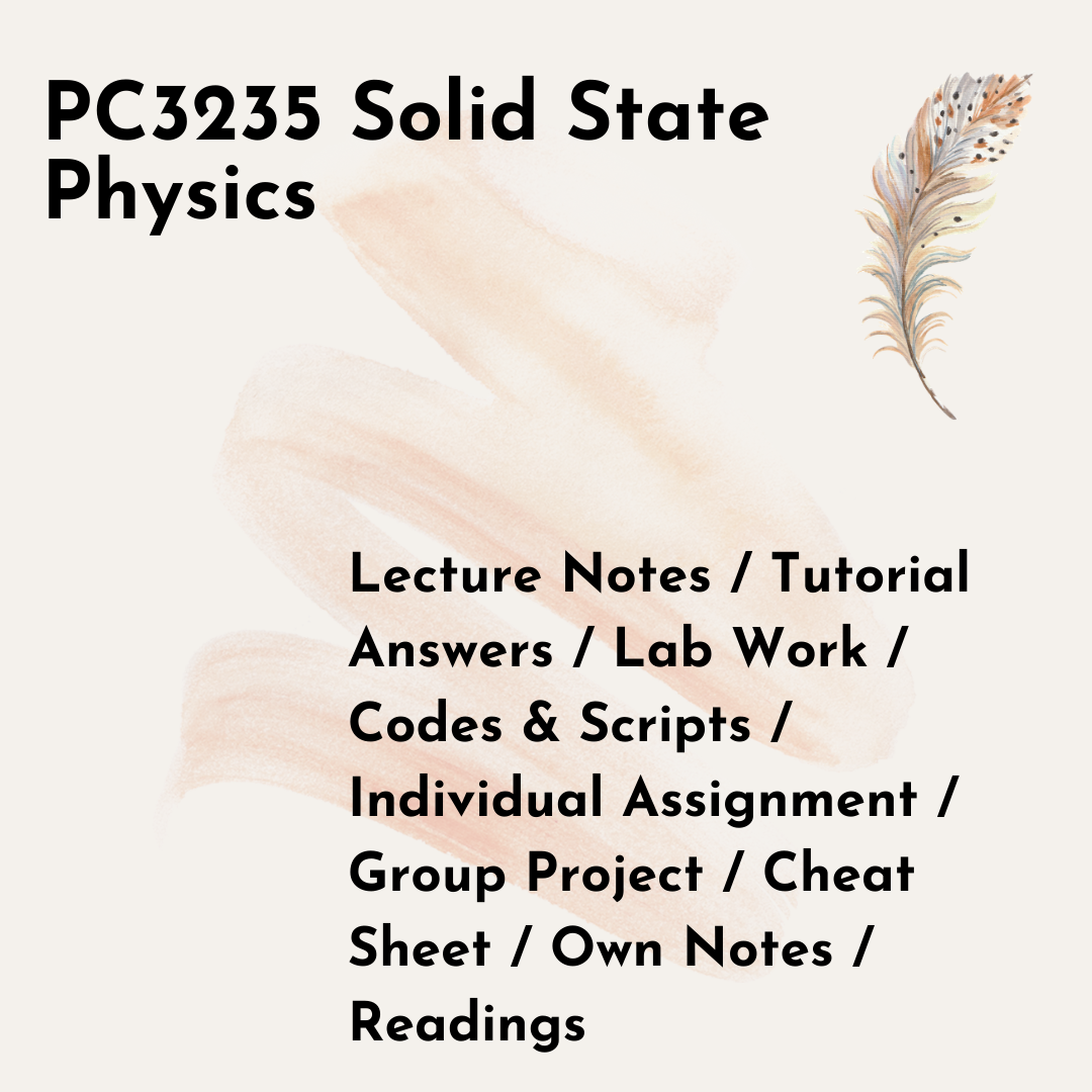 PC3235 Solid State Physics – academiii