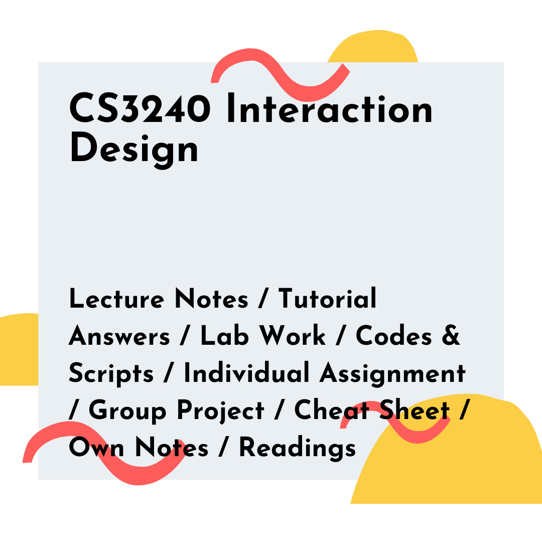 CS3240 Interaction Design